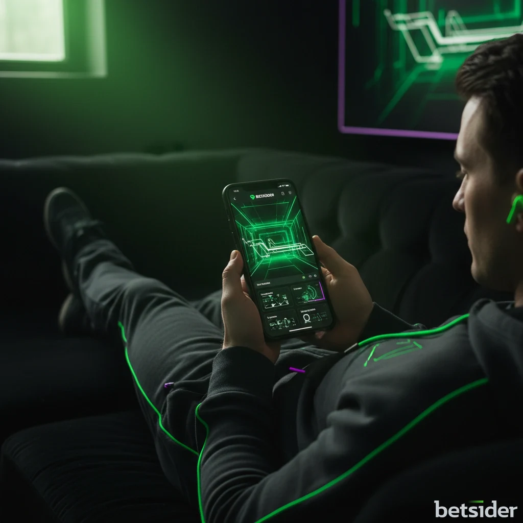 A player enjoying Betsider online casino games on their smartphone.