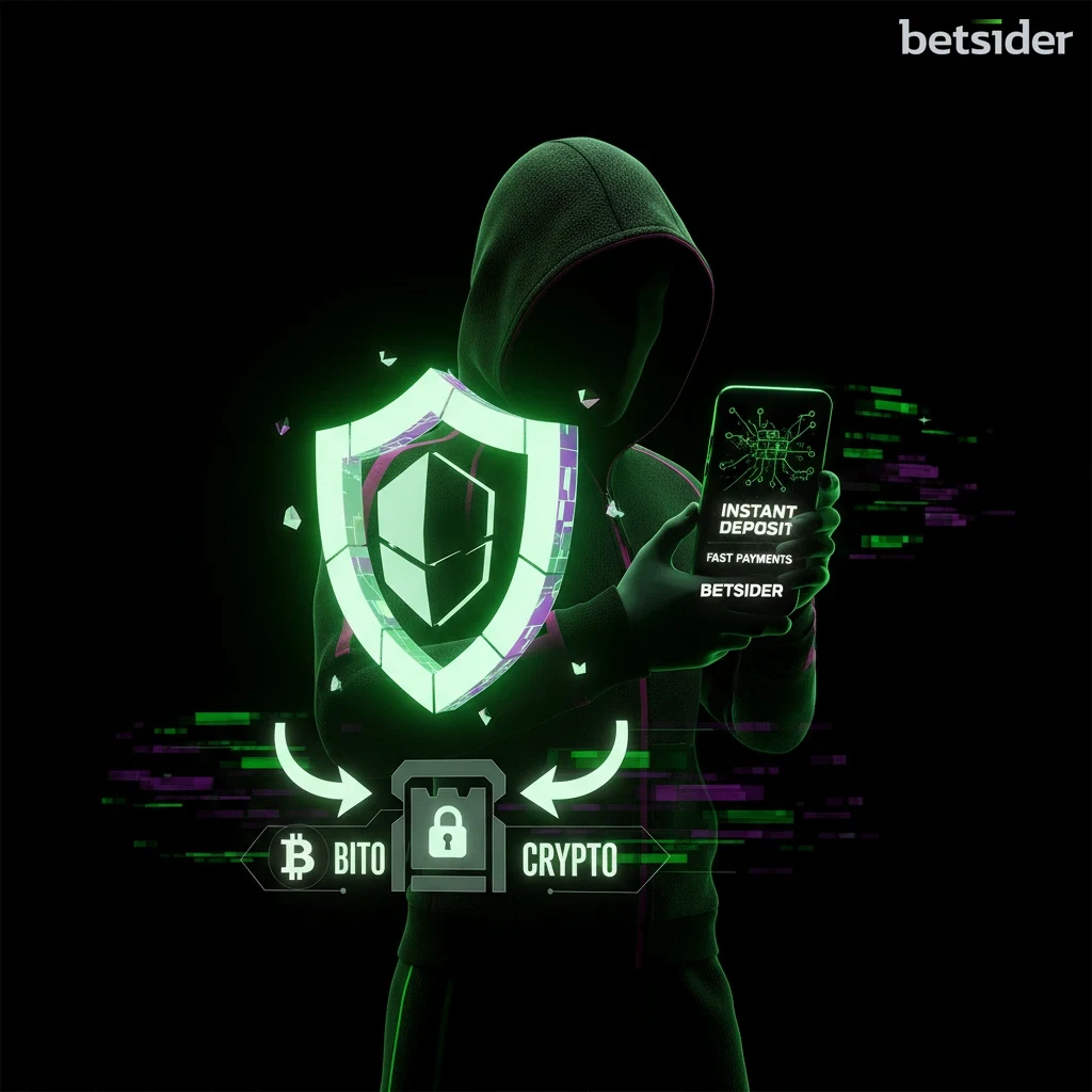 A smartphone displaying a secure crypto wallet interface with a padlock icon.