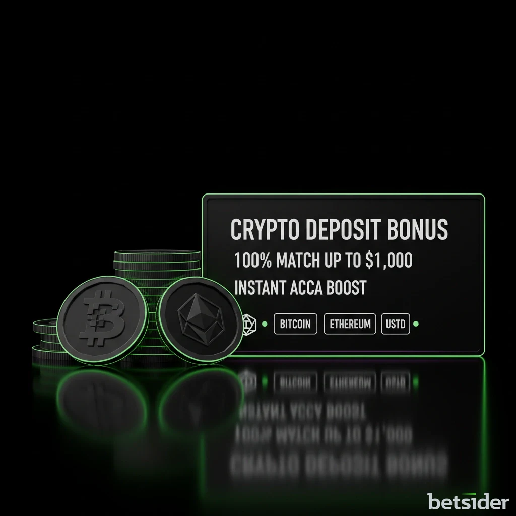Ethereum and USDT logos beside a 100% deposit match banner
