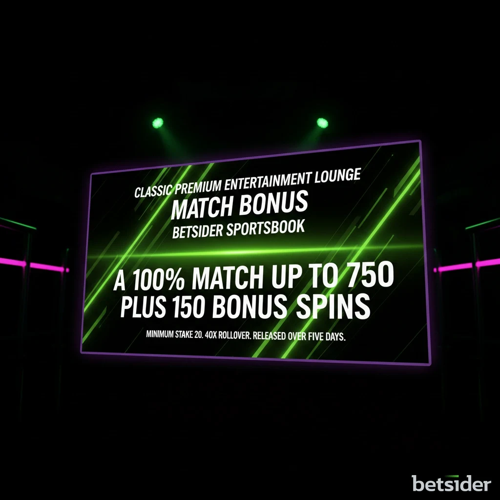 A player reviewing the 100% casino match bonus terms on a laptop screen