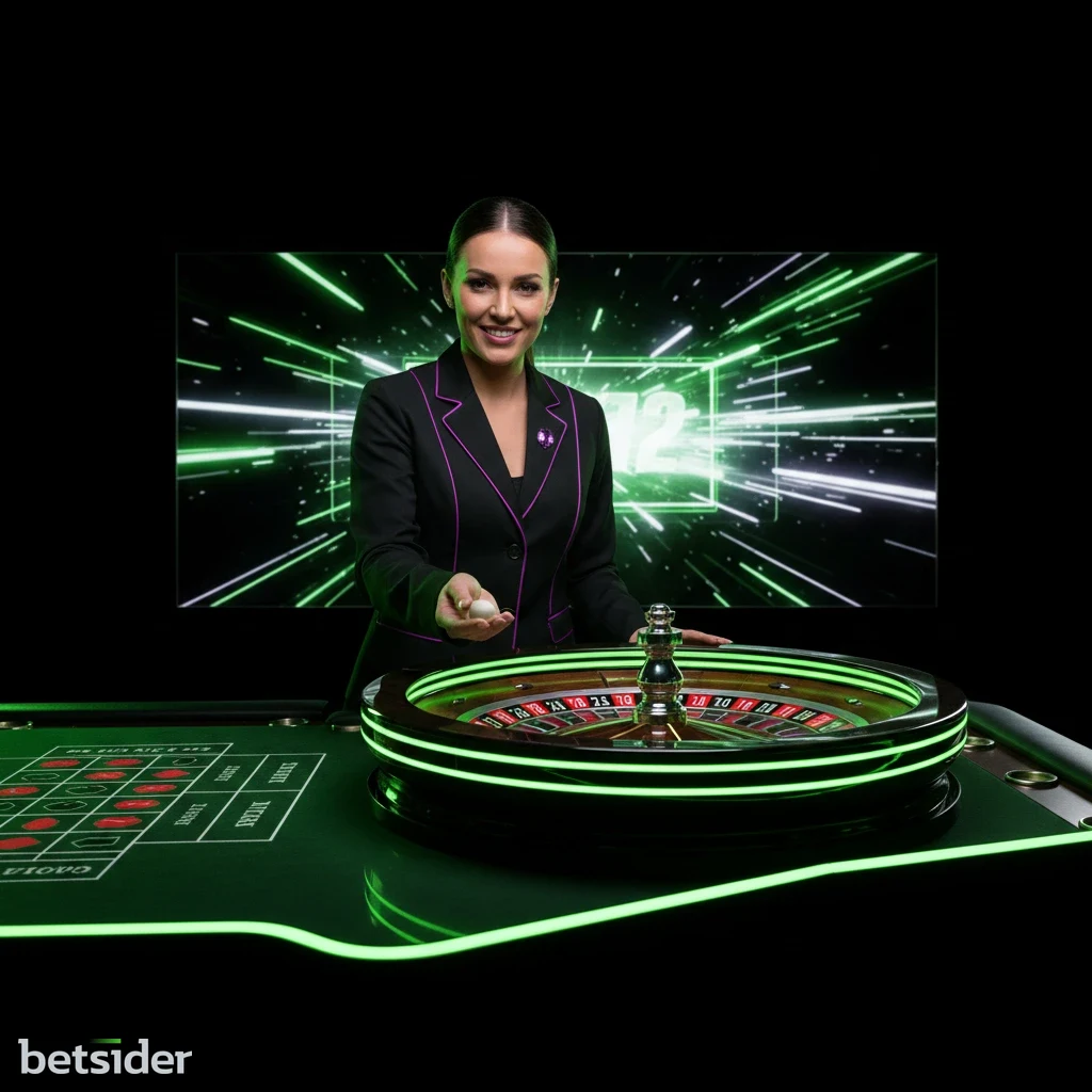Close-up of a live roulette wheel in motion.